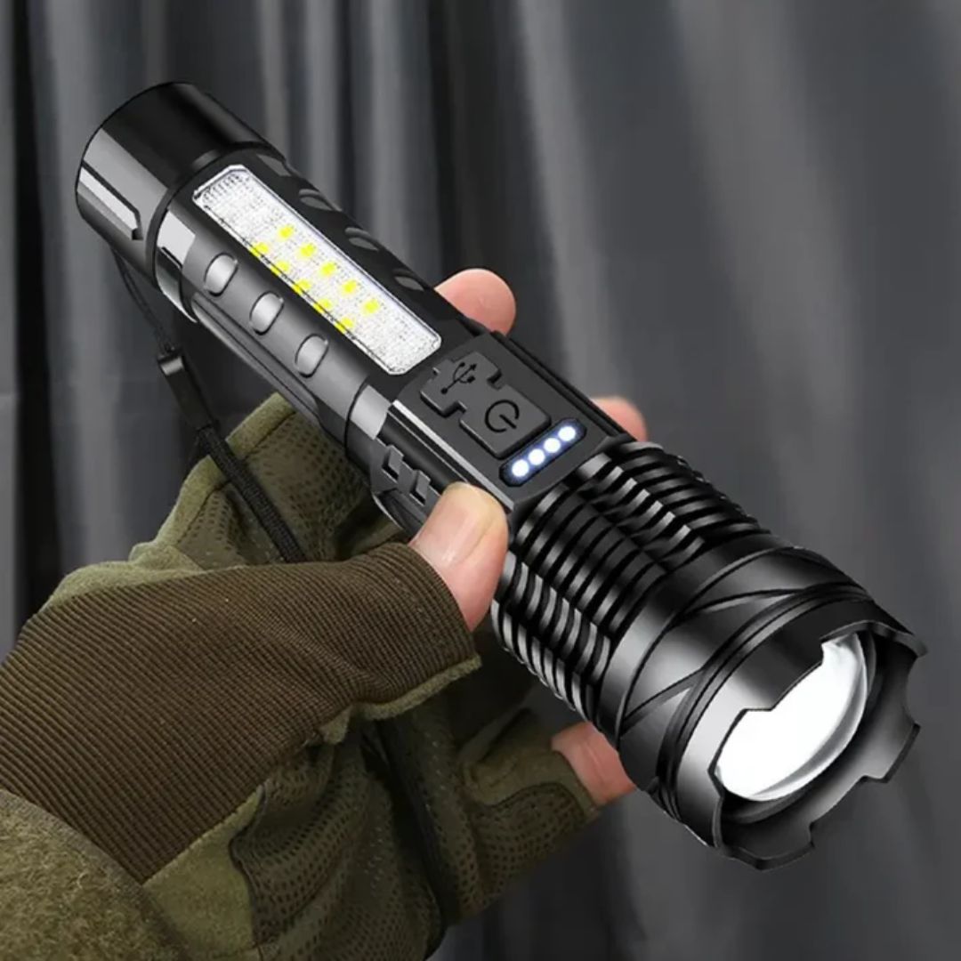 Trektoria – Tactical LED Flashlight with 5000 Lumens and USB Rechargeable Battery