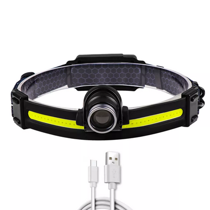 Sensor LED Hoofdlamp – Uitschuifbaar, Oplaadbaar en Waterdicht
