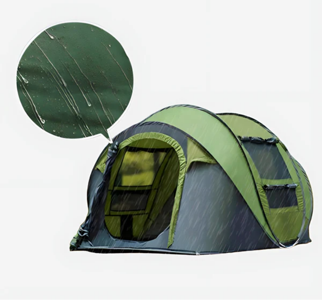 4-Persoons Direct Opzetbare Campingtent - Waterdicht, Lichtgewicht & Makkelijk Op te Zetten
