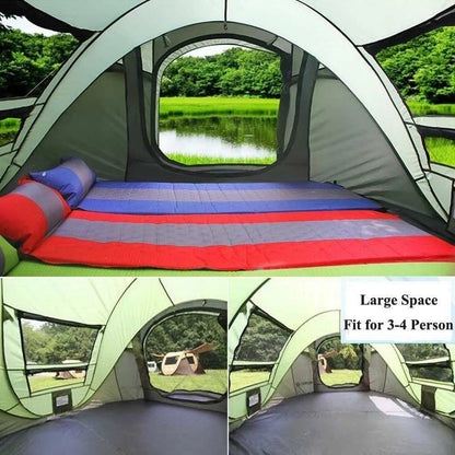 4-Persoons Direct Opzetbare Campingtent - Waterdicht, Lichtgewicht & Makkelijk Op te Zetten