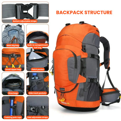 60L Waterdichte Rugzak – Ultieme Outdoor Rugzak voor Alle Avonturen