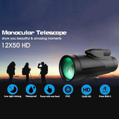 Trektoria – 12x50 monoculair telescoop met hoogwaardige optiek en waterdicht ontwerp