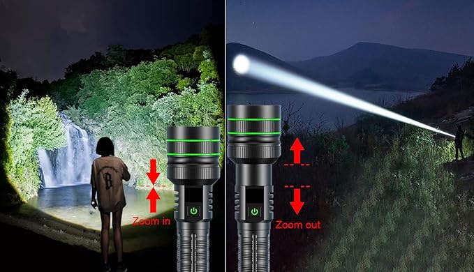 Trektoria – Zoombare LED-zaklamp met langeafstandsbundel en waterdicht ontwerp