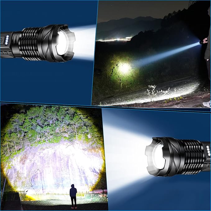 Trektoria – Tactische LED-zaklamp met 5000 lumen en USB-oplaadbare batterij
