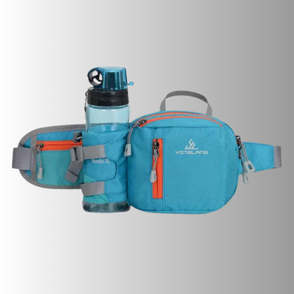 Compacte wandel- & fietsheuptas met waterfleshouder