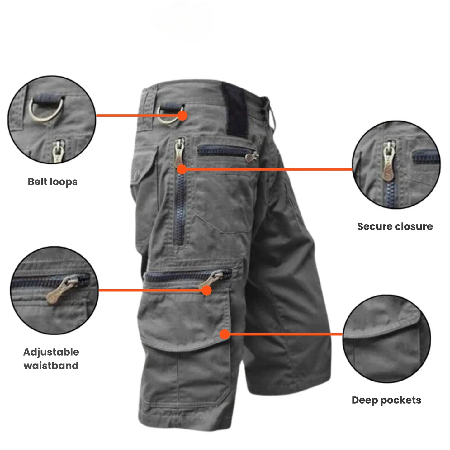 Heren Outdoor Cargo Shorts – Duurzaam, Comfortabel, Sneldrogend
