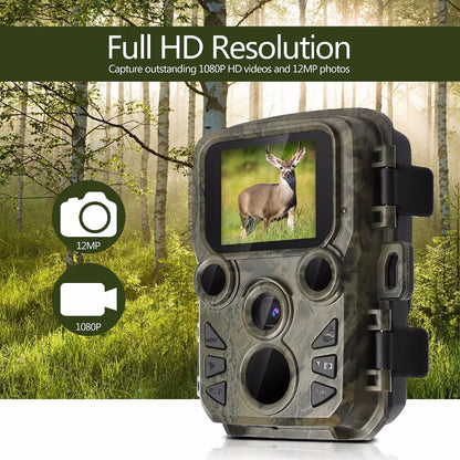 Mini Trail Camera 1080p - Bewegingsgeactiveerde Wildlife & Beveiligingscamera