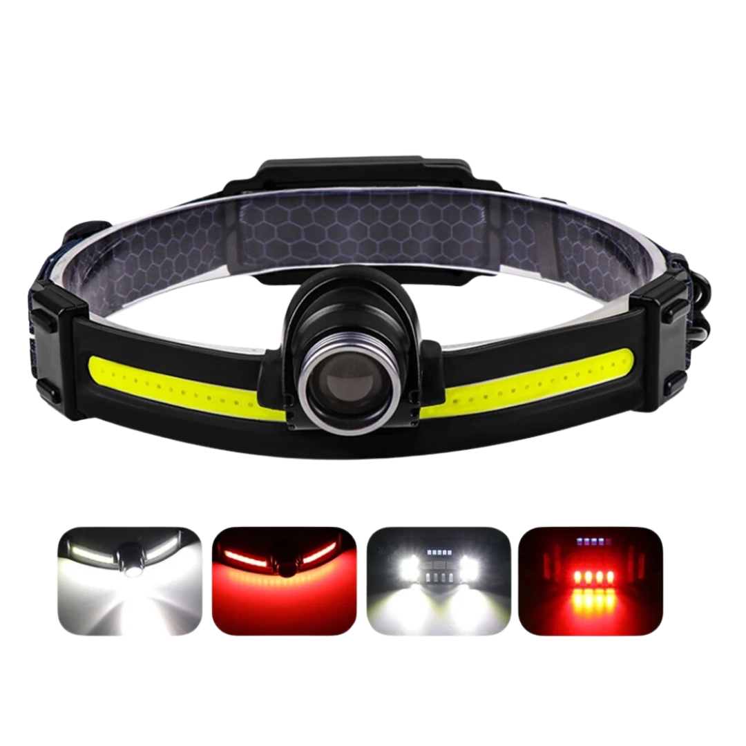 Sensor LED Hoofdlamp – Uitschuifbaar, Oplaadbaar en Waterdicht
