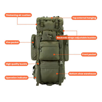 Outdoor Rugzak – 70L Wandel- en Reistas