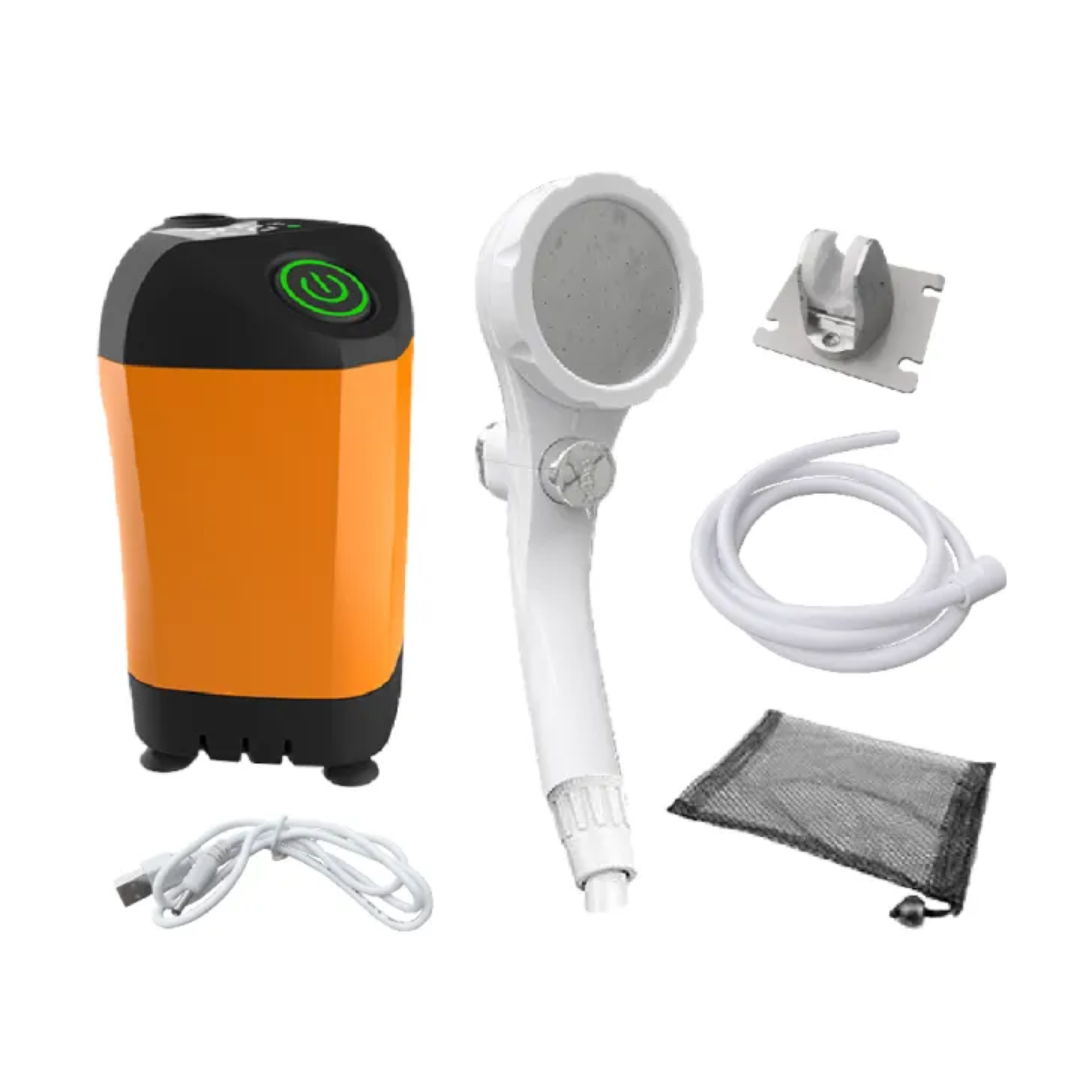 Draagbare campingdouche – Oplaadbaar, compact en efficiënt