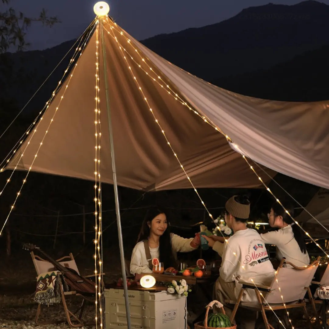 Oprolbare LED campinglamp – 10M USB oplaadbaar waterdicht