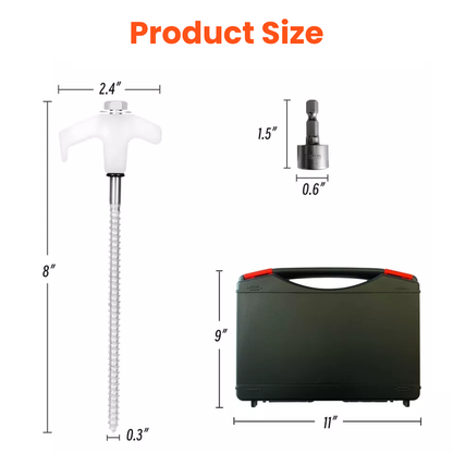 Inschroefbare stalen tentharingen – 12 stuks voor stabiele tentverankering