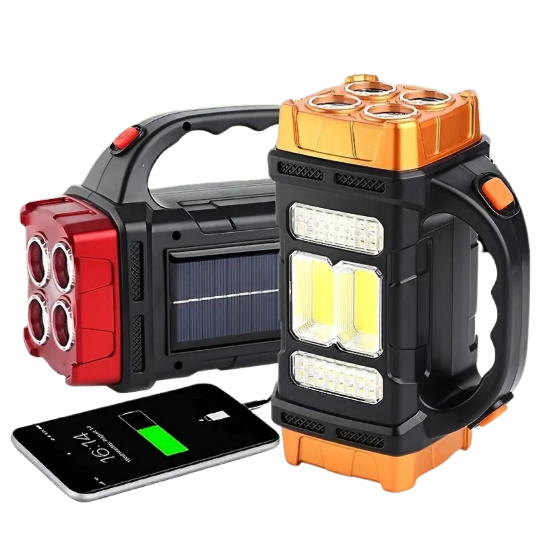 Trektoria – 4-in-1 noodzaklamp met zonne-oplading en powerbank