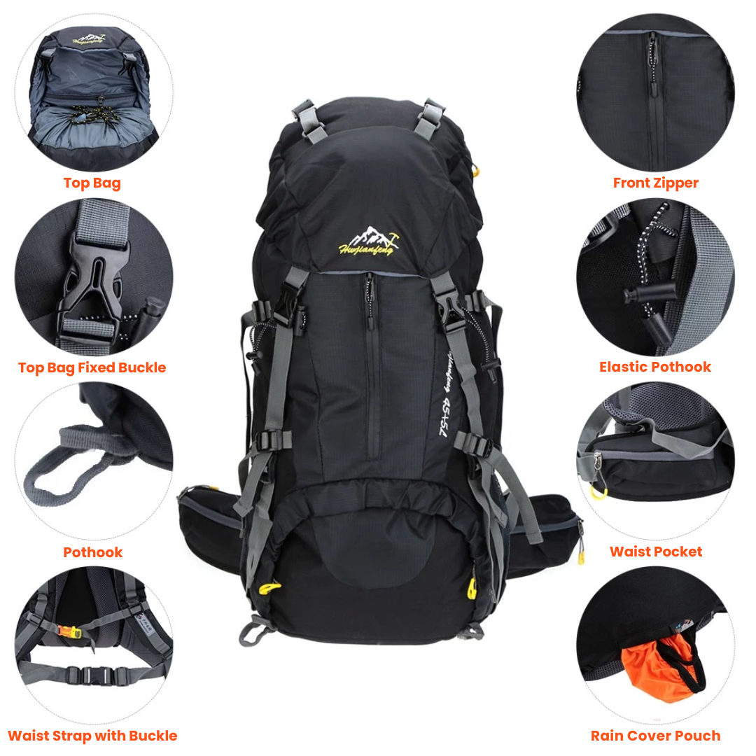 Waterdichte 50L outdoor rugzak – Duurzaam & ruim voor alle avonturen
