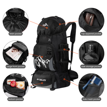 Waterdichte 90L Outdoor Rugzak – Duurzaam & Ruim voor Alle Avonturen